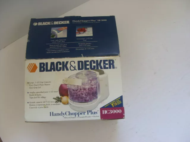 Black & Decker 60W Electric Mini Food Processor Handy Chopper Plus HC3000