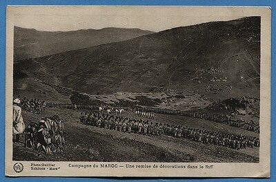 CPA maroc: Campagne du maroc - a surrender of decoration in the riff/1930