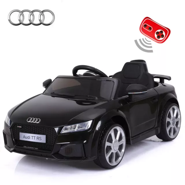 Audi Tt Rs Licensed Kids Ride On 12V Battery Remote Control Car Child Toy Black