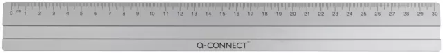 Q-Connect Schneidelineal Alulineal Aluminium, 30 cm, silber