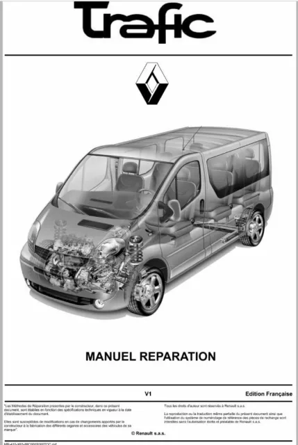 Renault Trafic 2 Trafic Ii Manuel Atelier / Réparation Revue Technique