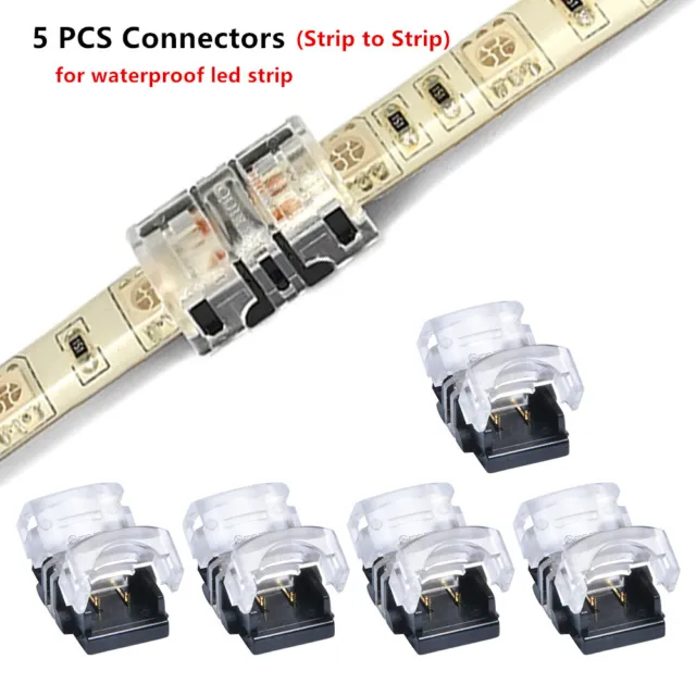 5x LED Strip Connector for RGB RGBW 5050 WS2812B 2/3/4/5/6Pin Strip Connector