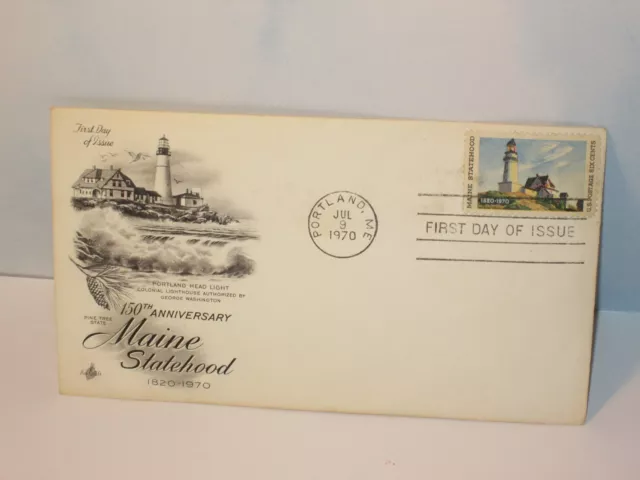 US Stamps FDC #1391 Maine Statehood Art Craft 1970