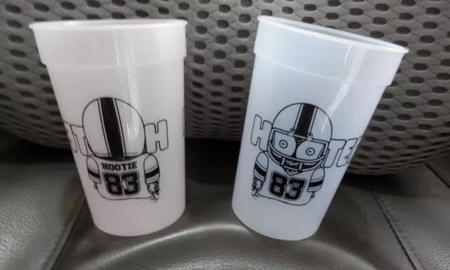 Lot of 2 Hooters Plastic Cups, Football, Hootie 83, EUC