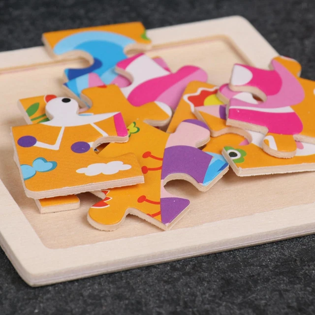 Cartoon Rabbit Jigsaw Puzzles Shape Matching Game for Kids Birthday Gift