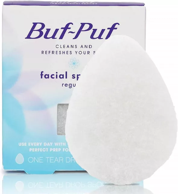 Buf-Puf Regular Facial Sponge, Dermatologist Developed, Removes Deep Down Dirt