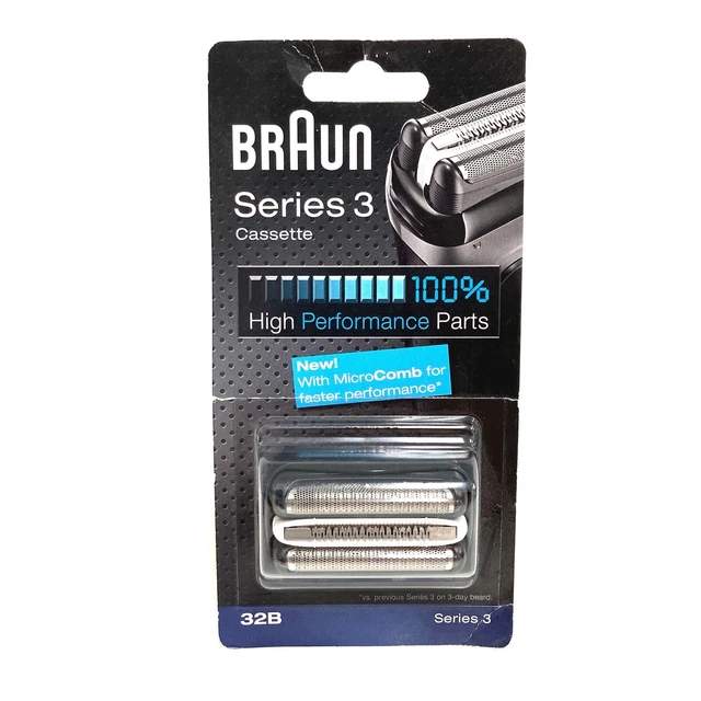 Braun Series 3 cassetta con parte di ricambio accessorio rasoio microcomb 32B NUOVA