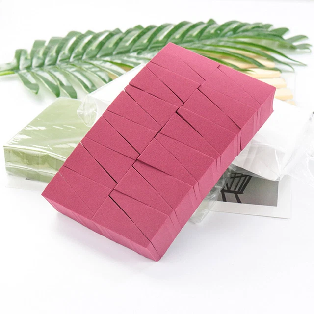 24 un. esponja de maquillaje hidrófilo sin látex cosméticos esponja de cuña para mujer (vino)