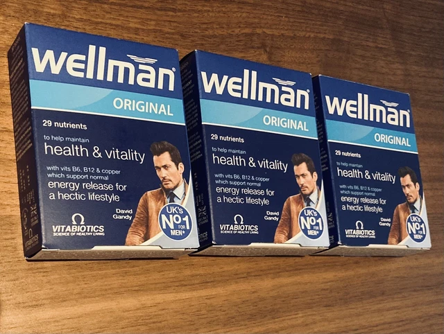 3 X ORIGINAL Wellman 90 Tablets Multivitamin For Men Vitabiotics UK 