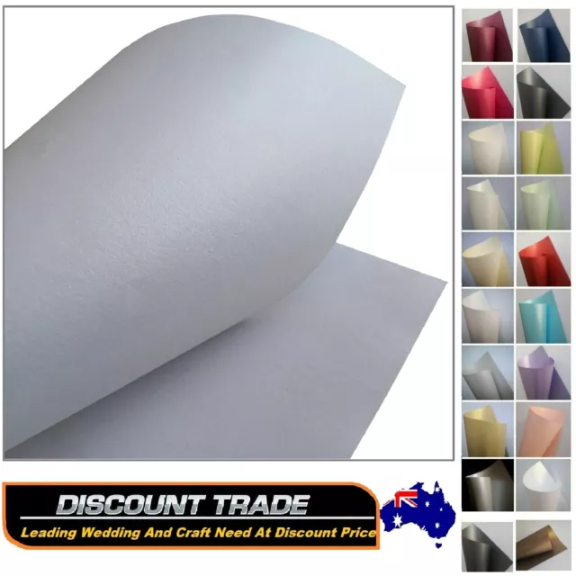 Premium Quality Metallic Shimmer white Invitation craft Paper A4 120 gsm