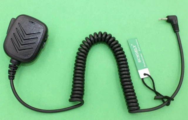 SUNDELY® Hand Held Shoulder Microphone PTT with Speaker for Garmin Rino 110 120