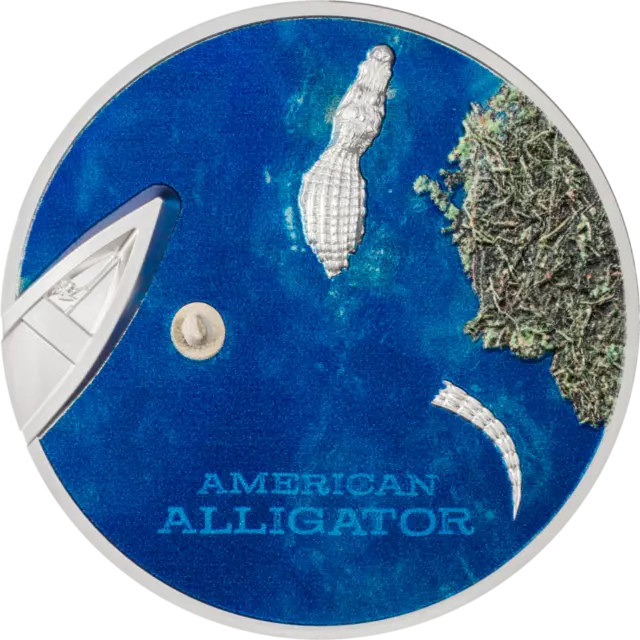 AMERICAN ALLIGATOR 1 Oz Silver Coin 5$ Palau 2022