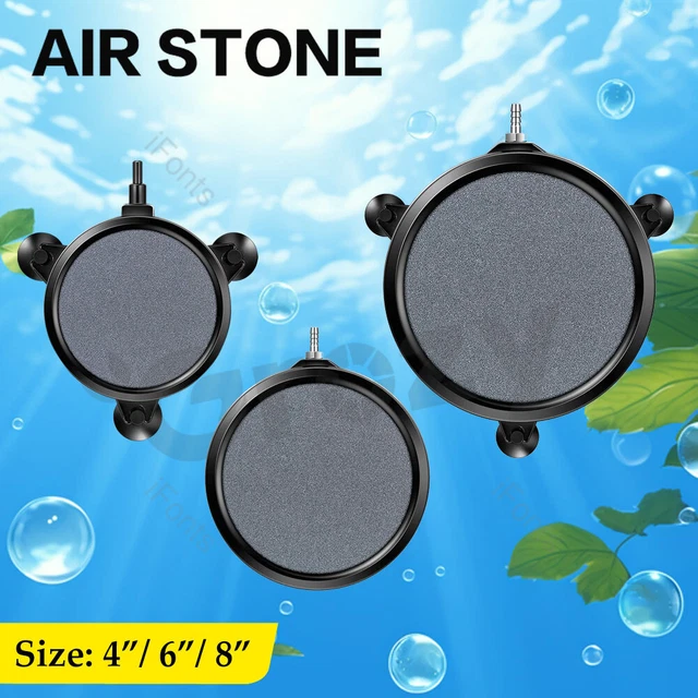 Round Air Stone Disk Bubble Diffuser Airstone For Hydroponics Aquarium Fish Tank