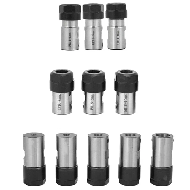 Motor Shaft Collet Chuck ER11 ER16 ER20A with Long Handle and Type A Nut