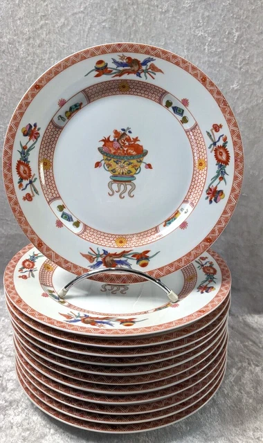 RARE 6 ASSIETTES PLATES BERNARDAUD modèle FOU TCHEOU porcelaine LIMOGES