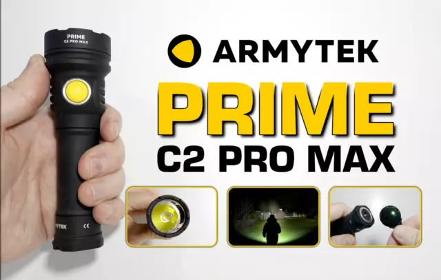 ARMYTEK PRIME C2 PRO MAX - Flagship 4000 lumens flashlight - 21700 battery & USB