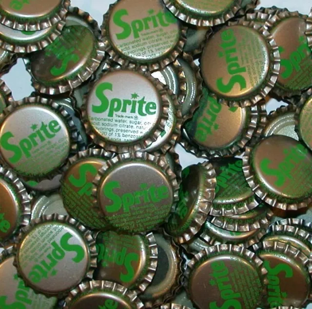 Soda pop bottle caps Lot of 12 SPRITE #1 Coca Cola plastic lined new old stock