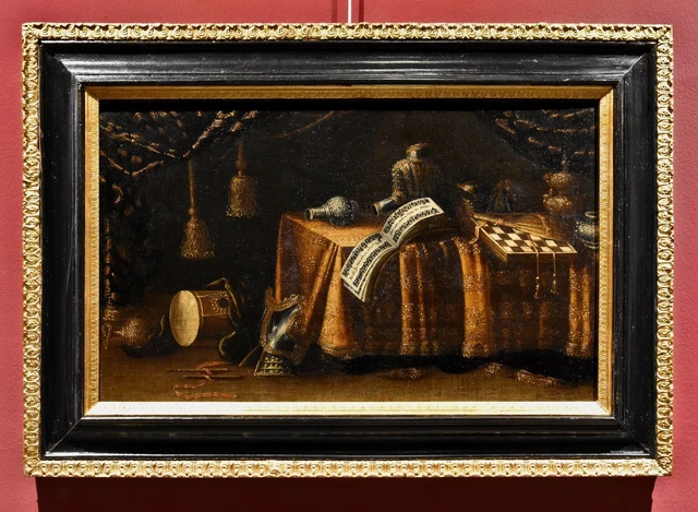 DIPINTO ANTICO NATURA morta Francesco Noletti XVII secolo Olio su tela ...