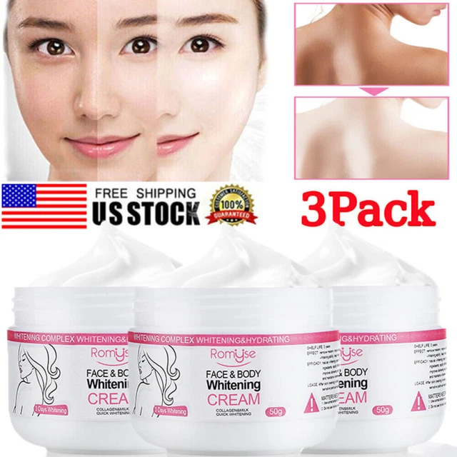 3 PACK Dark Skin Permanent Bleaching Cream Body Whitening Lightening Brightening