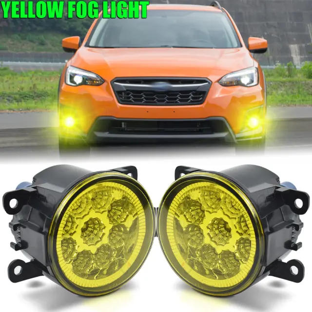 YellowLED Fog Light For Subaru Forester XV Crosstrek 2014-2020 Front Bumper Lamp