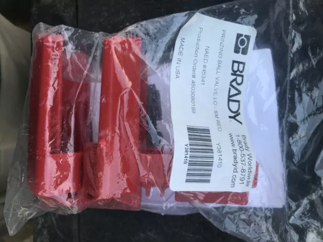 Brady Prinzing ball valve lock out small red