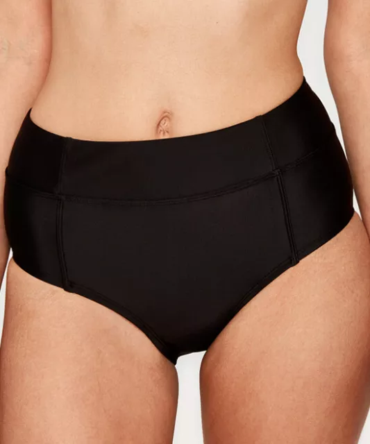 Lole Women's Black Matira High-Waist Bikini Bottoms Black Size Large -