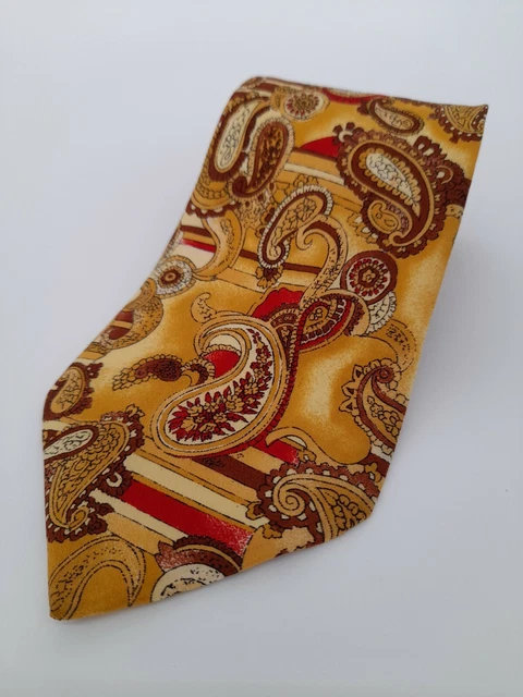 Cravate Trussardi ACTION - 100% Soie - Motif Floreal Multicolore - Occasion