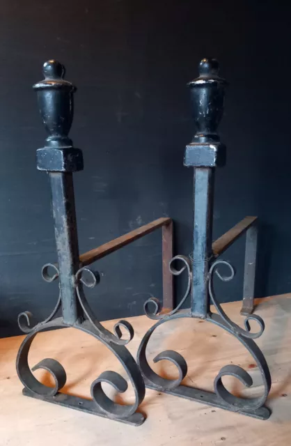 !!️Sgombero Casa!!!️ Cani Da Fuoco Vintage Fatti Da Fabbro? Camino Vittoriano