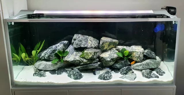 Aquarium Rock Natural Fish Tank Stone 3kg Decoration Set GREEN ANGEL