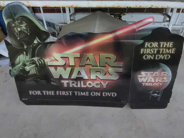 Star Wars Trilogy Dvd Story Display Darth Vader 3.5' X 28"