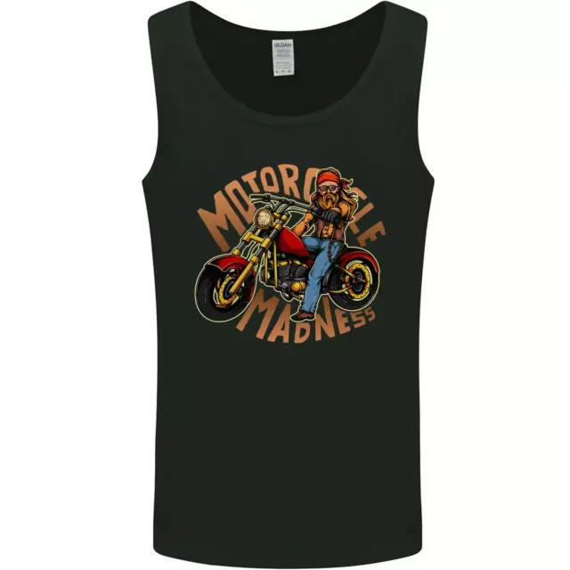 Motorcycle Madness Motorbike Biker Mens Vest Tank Top