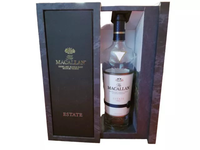 The Macallan Highland Estate Single Malt Scotch Display Box W/ Empty Bottle