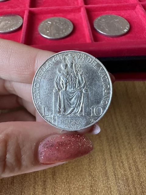 Moneta Citta' Del Vaticano Pio Xi 10 Lire 1936 Sq