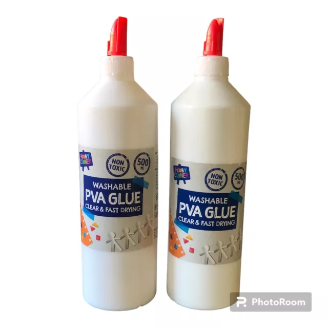 PVA GLUE BOTTLES WASHABLE SAFE MULTIPACK SCHOOL ART CRAFT HOME OFFICE NON  TOXIC
