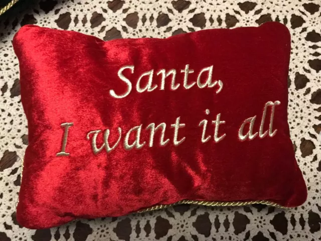 "Almohada de sofá cama Christmas Santa Red Throw 11"" X 8"""