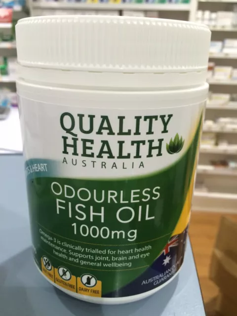 FISH OIL 1000MG 400 capsules odourless omega-3 100% AUSTRALIAN MADE 1000 mg