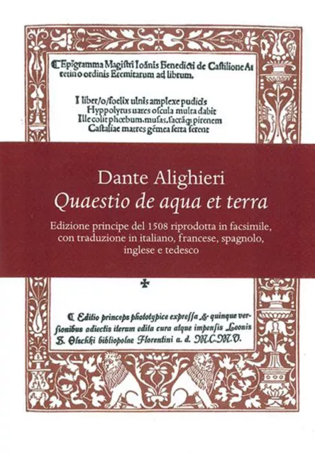 Quaestio de aqua et terra. Introduzione storica e trascrizione critica del testo