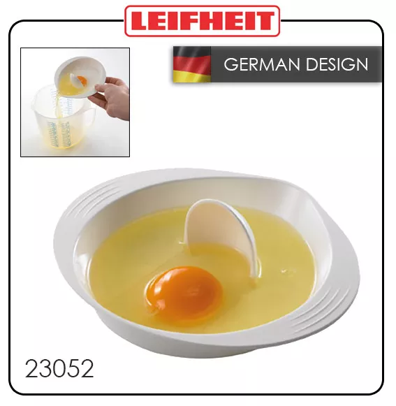 Eigelb Separator Leifheit einfach kochen Sieb Kunststoff Küchengerät weiß