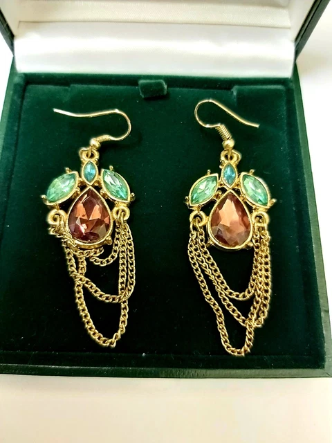 Gemstone Waterfall Earrings