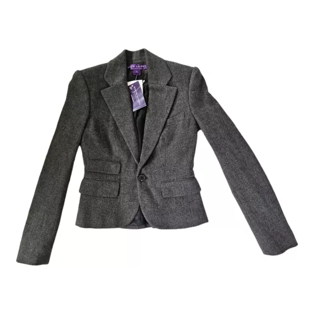 Ralph Lauren Collection Purple Label Fleece Wool Blazer Women’s Size 2 $1598