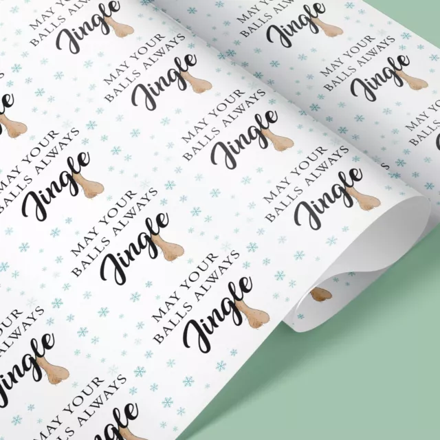 Rude Christmas Personalised Wrapping Paper / Add Name / Funny Xmas Gift Wrap