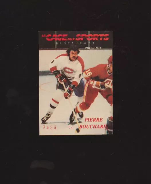 Rare Pierre Bouchard Le #D Signed La Cage Aux Sports Restaurant Hockey Card