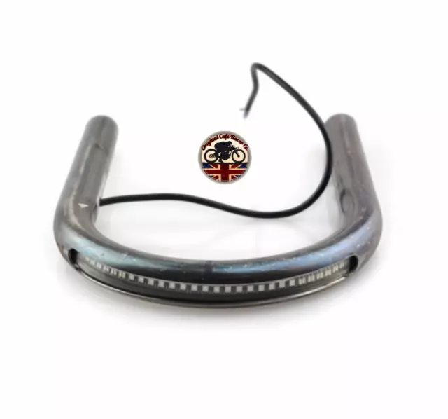 Cafe Racer Stahlschlaufe 25,4 mm/1" Motorrad Fahrrad Gör Tracker + LED Lichtleiste