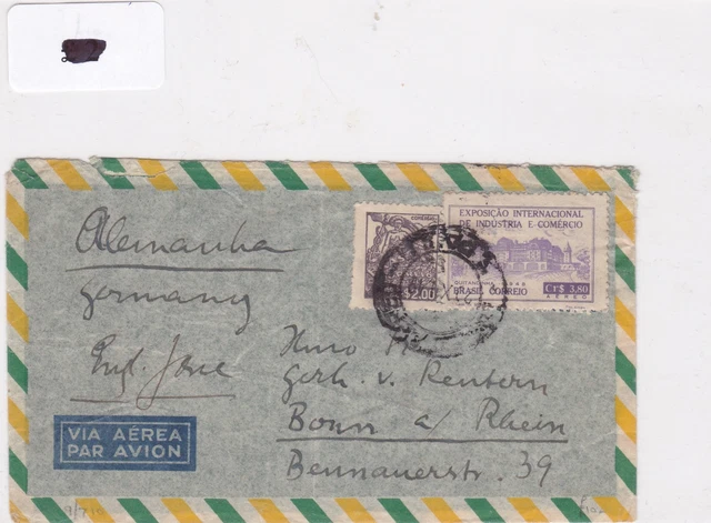 Brazil stamp  cover Ref 9034