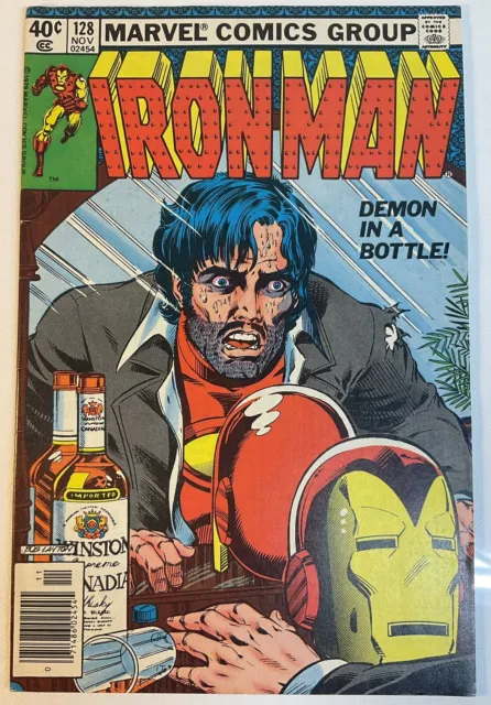 The INVINCIBLE IRON MAN 128 NOV 1979 MCU Marvel Comic Book ALCOHOLISM Layton