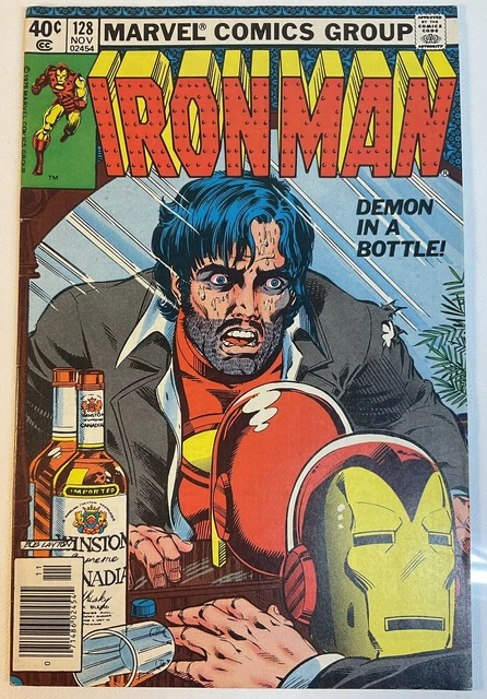 The INVINCIBLE IRON MAN 128 NOV 1979 MCU Marvel Comic Book ALCOHOLISM Layton