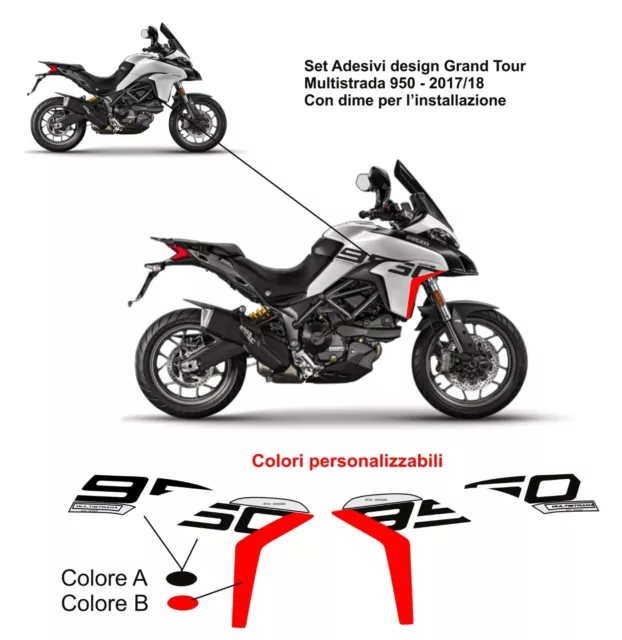 Adesivi design Grand Tour per carene laterali - Ducati Multistrada 950 17/18
