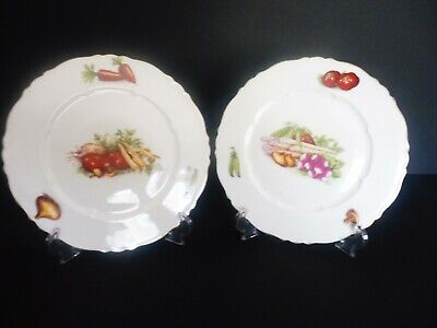 Lot de 2 assiettes en porcelaine de Limoges Haviland Versailles & Concord 