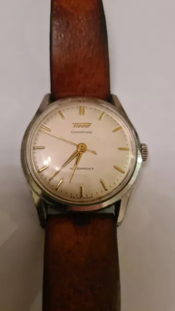 VINTAGE TISSOT CAMPING Men s Watch 1950s Manual Wind 75.00