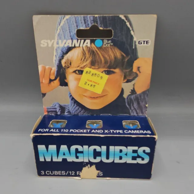 Sylvania Blue Dot Magicubes 3 Cubes 12 Flashes New In Box New Old Stock GTE